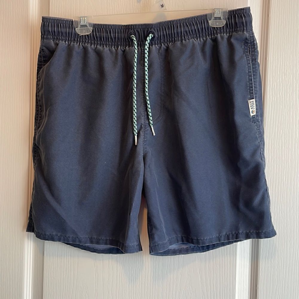 Men’s Hollister Khaki Shorts L Navy Blue Cotton Chino - NWOT
